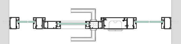 Türelement Horizontalschnitt