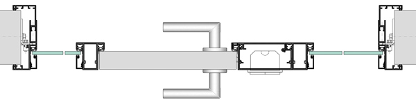 Umfassungszarge mit Seitenteil aus Glas