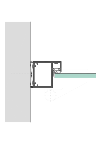 Blockzarge für Ganzglastürblatt