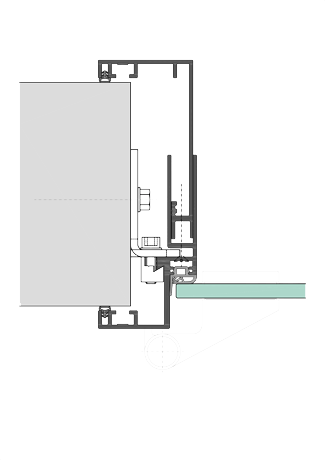 Umfassungszarge für Ganzglastürblatt