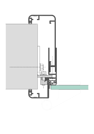 Umfassungszarge gerundet für Ganzglastürblatt