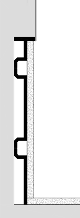 Sockelprofil C3U wandbündig, für Bodenbelag