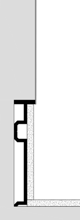 Sockelprofil C3U wandbündig, für Bodenbelag