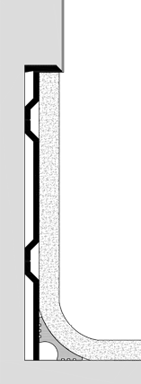Sockelprofil C4U wandbündig mit Hohlkehlprofil