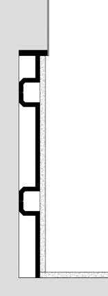 Sockelprofil C8U wandbündig, für Bodenbelag