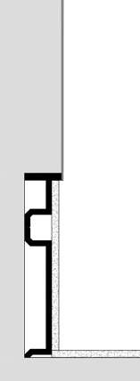 Sockelprofil C8U wandbündig, für Bodenbelag