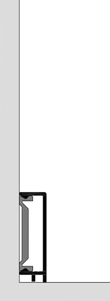 Sockelprofil Aluminium 40mm hoch 12mm breit mit Clips Befestigung