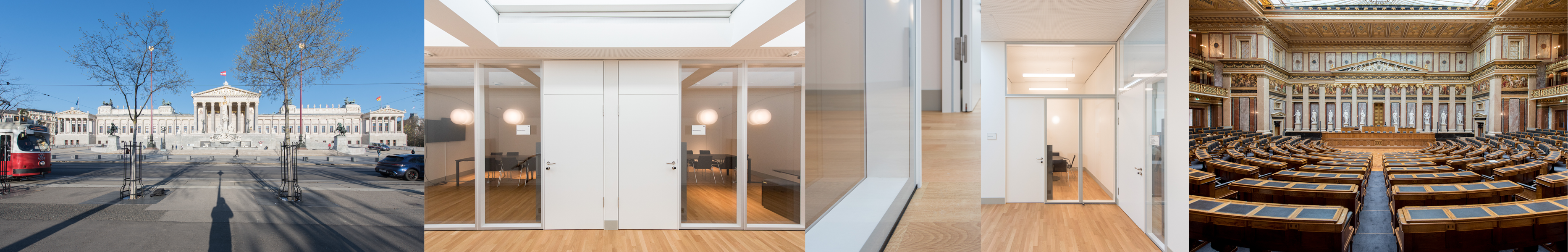 Türelemente und Schallschutzverglasungen im Parlament Österreich, Wien