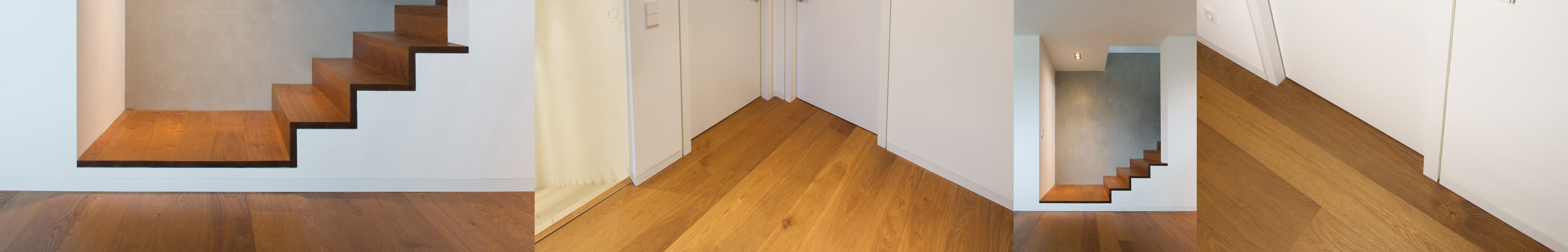 wandbündige Sockelprofile in weiß