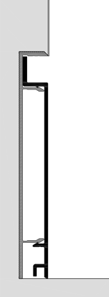Sockelprofil mit Schattennut - Aluminium