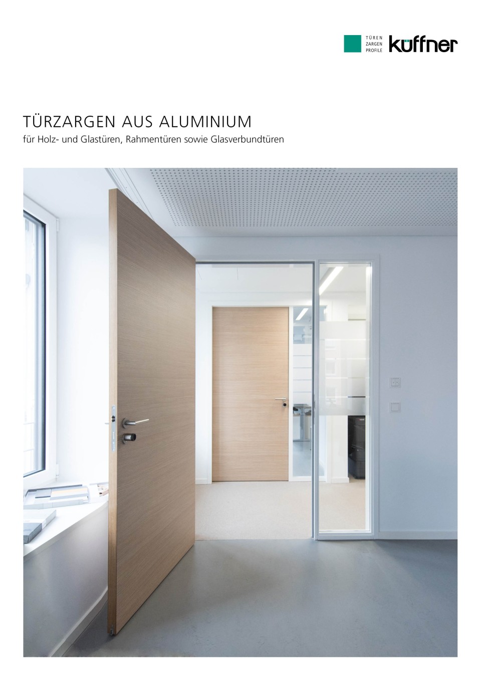 Aluminiumzargen für Holztüren, Glastüren, Rahmentüren sowie Glasverbundtüren