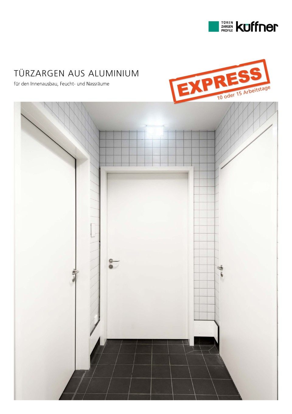 Aluminiumzargen Express Broschüre mit Bestellformular
