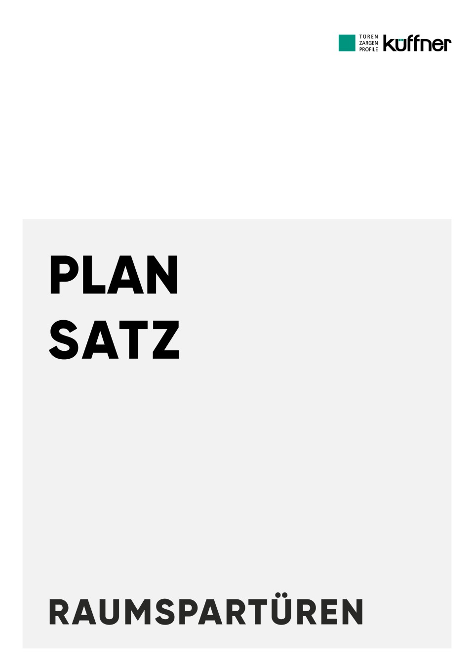 Plansatz Raumspartüren