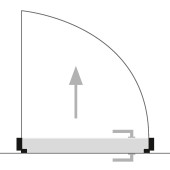 in die Leibung öffnend