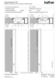 Maßaufnahmeblatt zur technischen Klärung der Position von Schalterdosen